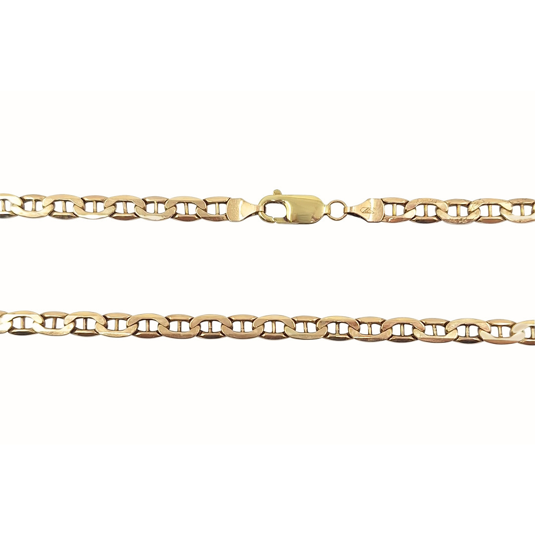 9ct Yellow Gold Mariner Chain 21"