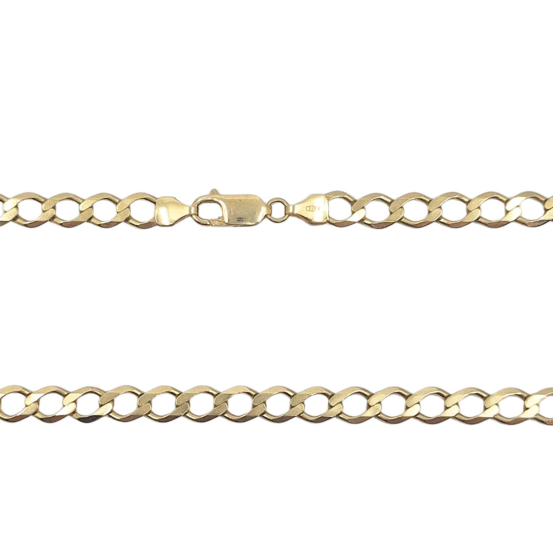 9ct Yellow Gold Curb Chain 25"