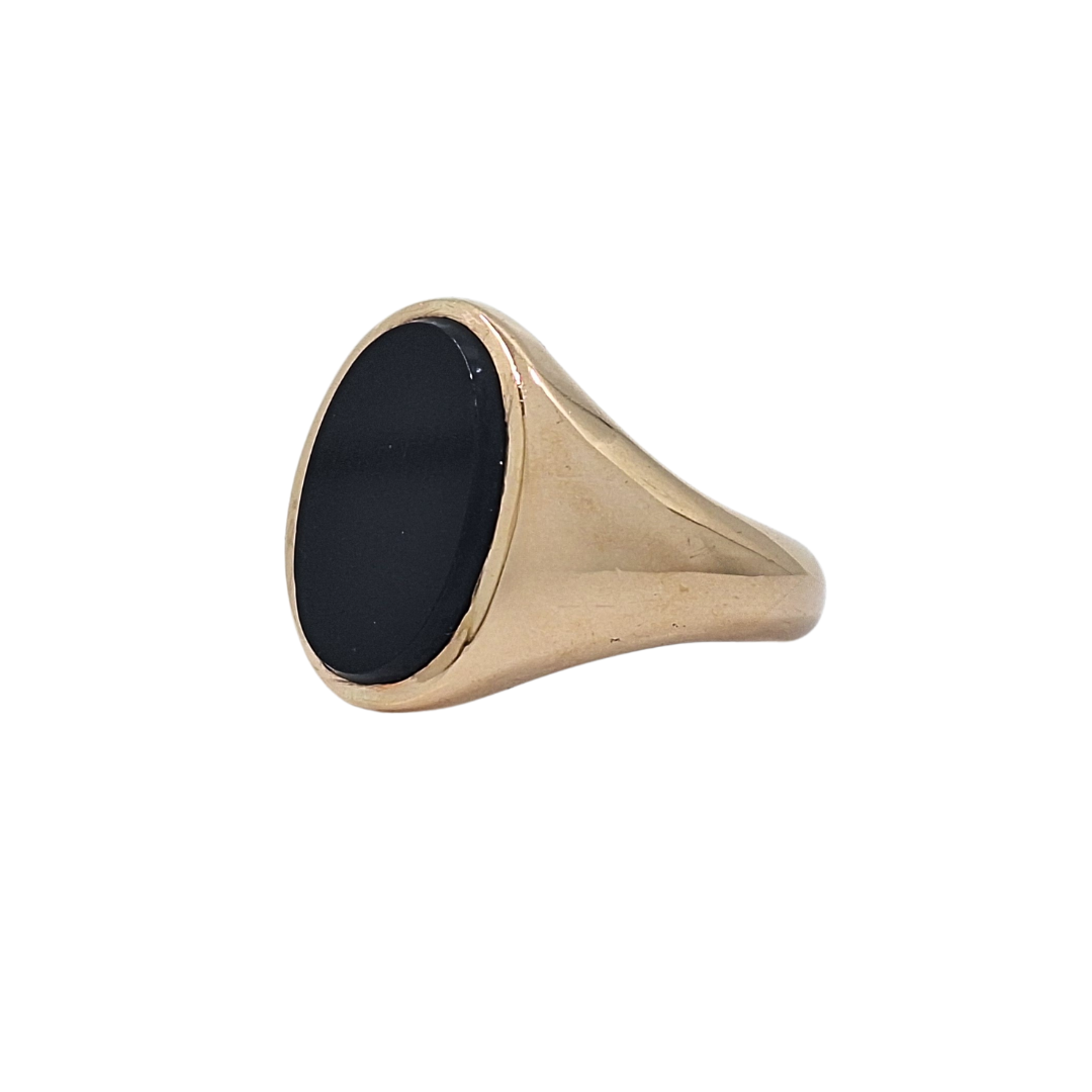 9ct Yellow Gold Onyx Signet Ring