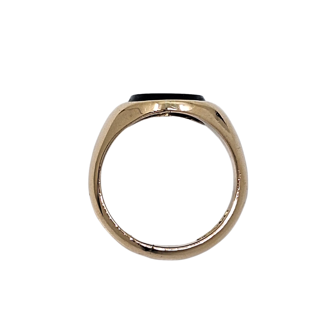 9ct Yellow Gold Onyx Signet Ring
