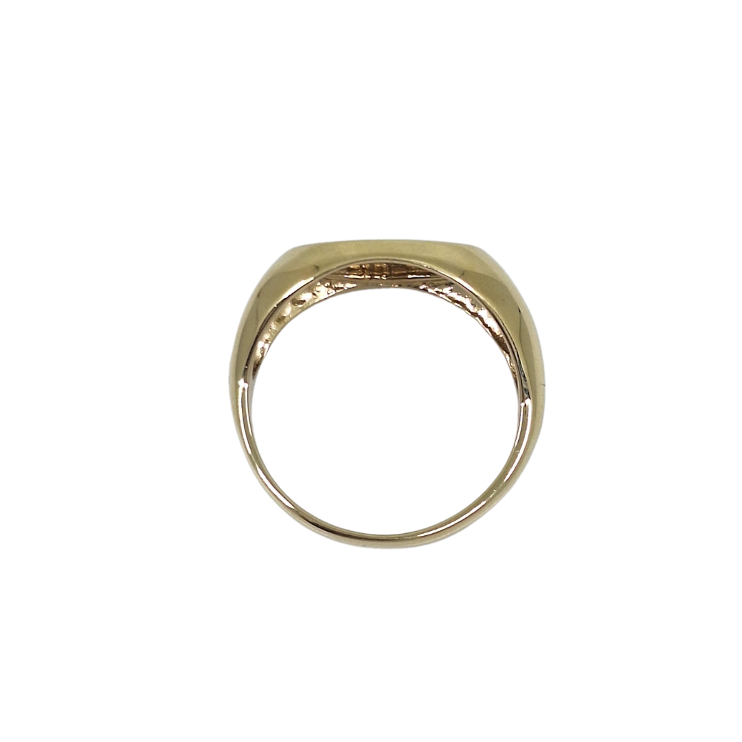 9ct Yellow Gold Diamond Set Signet Ring