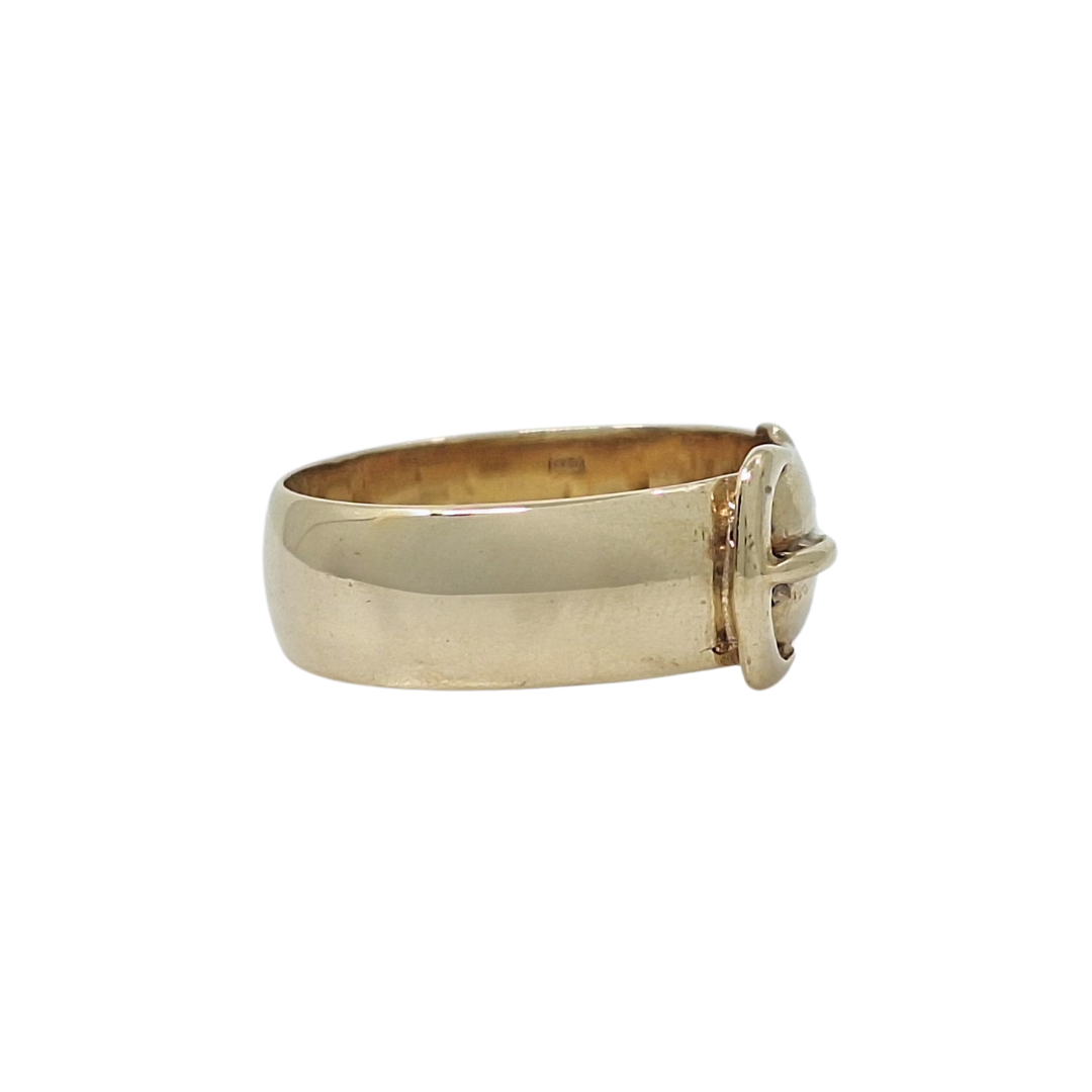 9ct Yellow Gold Buckle Ring
