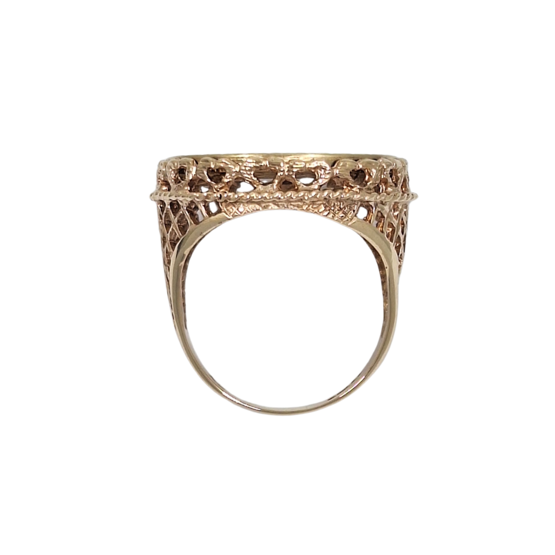 9ct/22ct Full Sovereign Coin Ring 1880