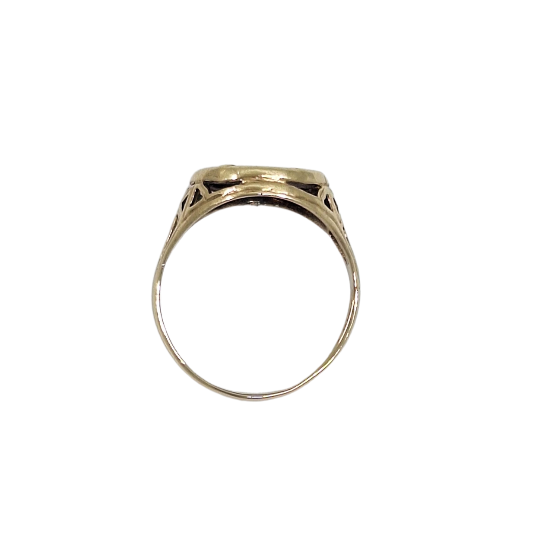 9ct Yellow Gold Mexican Coin Ring