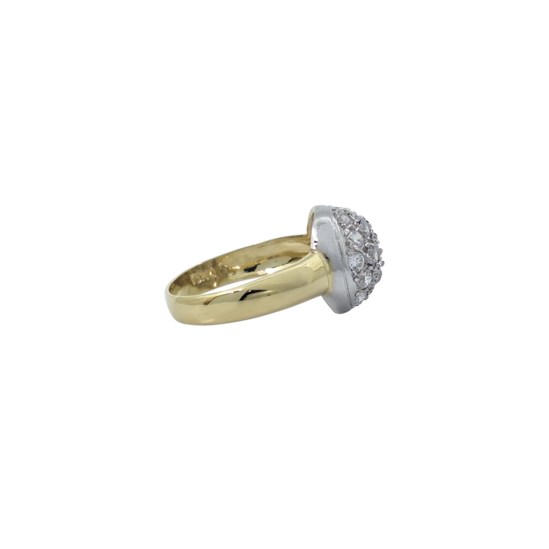 9ct Yellow Gold CZ Domed Ring