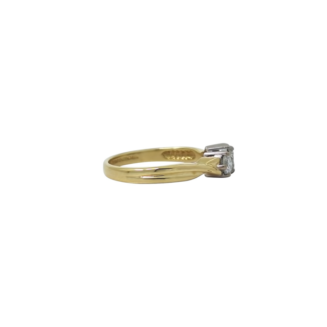 18ct Yellow Gold Three Stone Diamond Ring 0.54ct