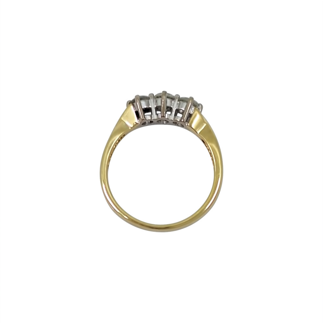 18ct Yellow Gold Three Stone Diamond Ring 0.54ct