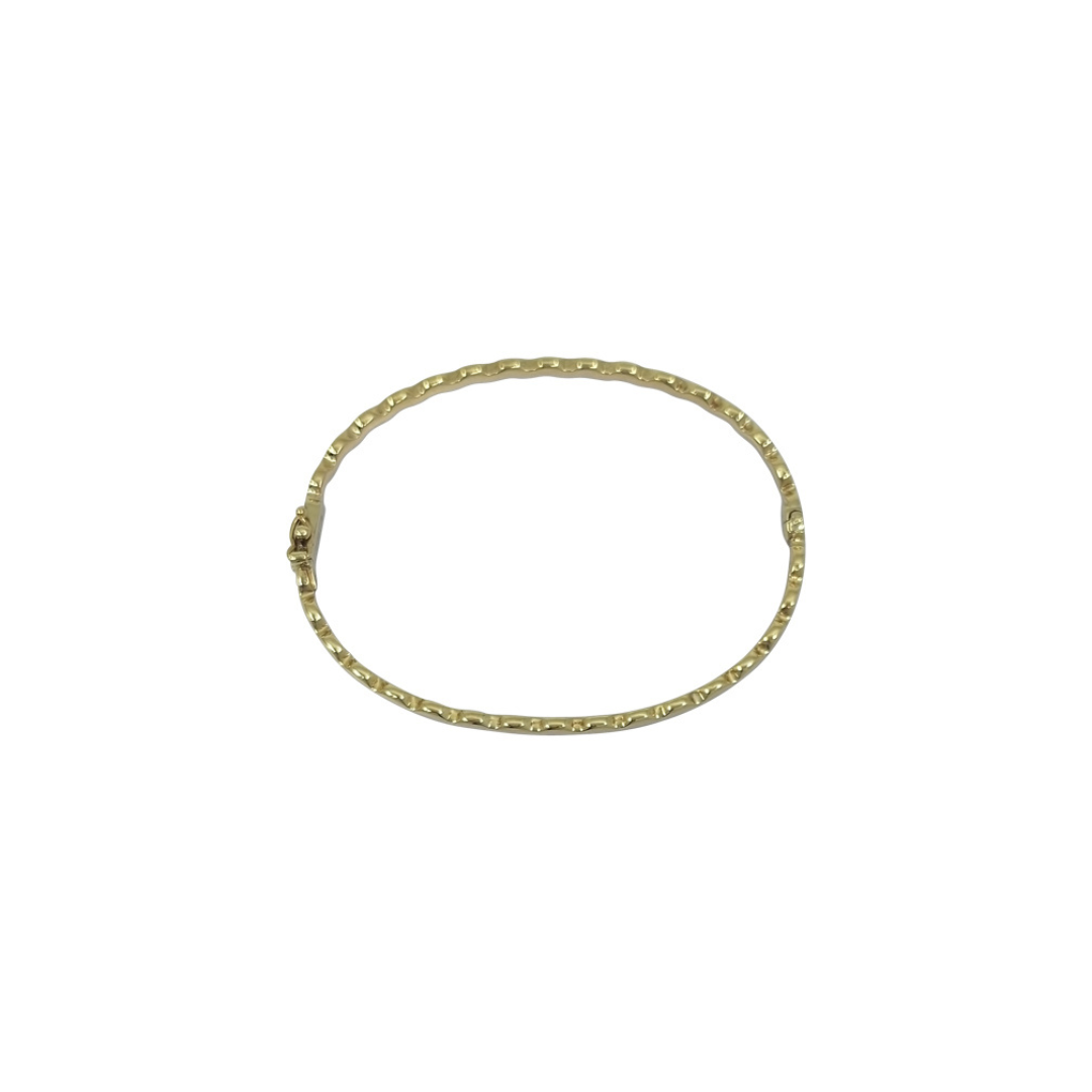 9ct Yellow Gold Wave Bangle