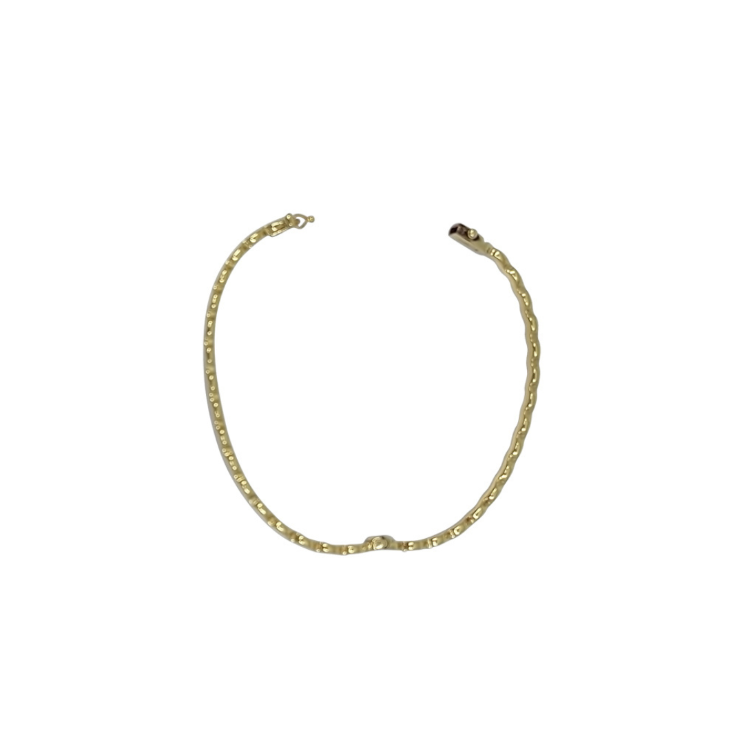 9ct Yellow Gold Wave Bangle