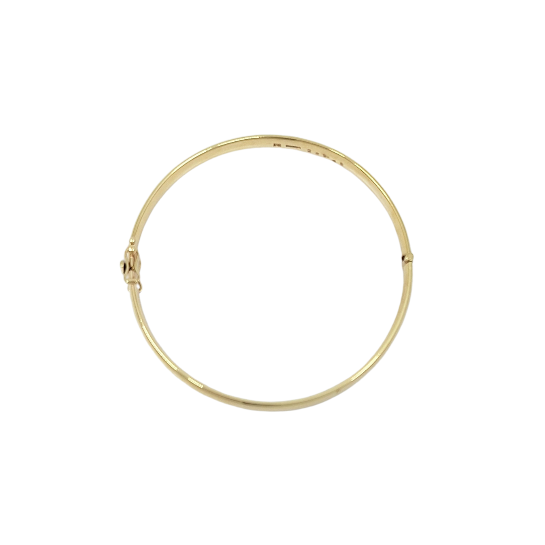 9ct Yellow Gold Hinged Bangle