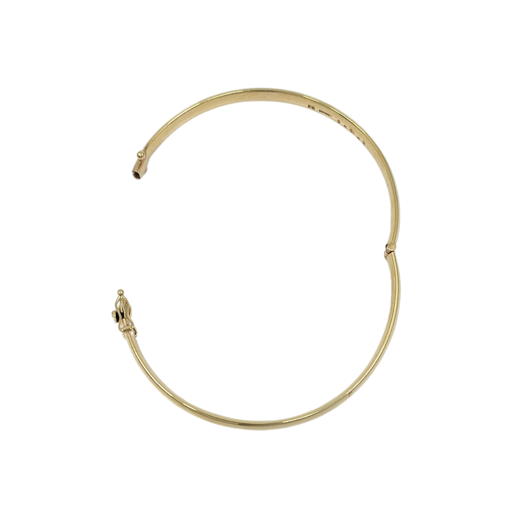 9ct Yellow Gold Hinged Bangle