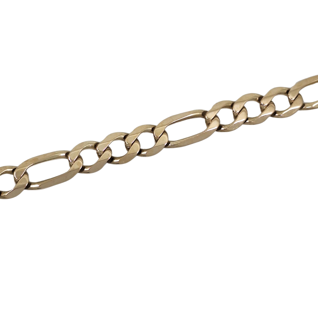 9ct Yellow Gold Figaro Chain 21"