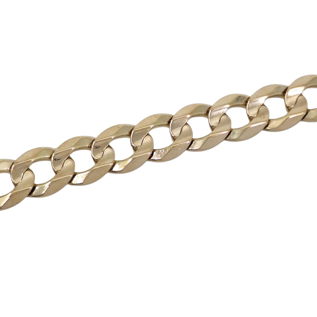 9ct Yellow Gold Curb Bracelet 9 1/4"