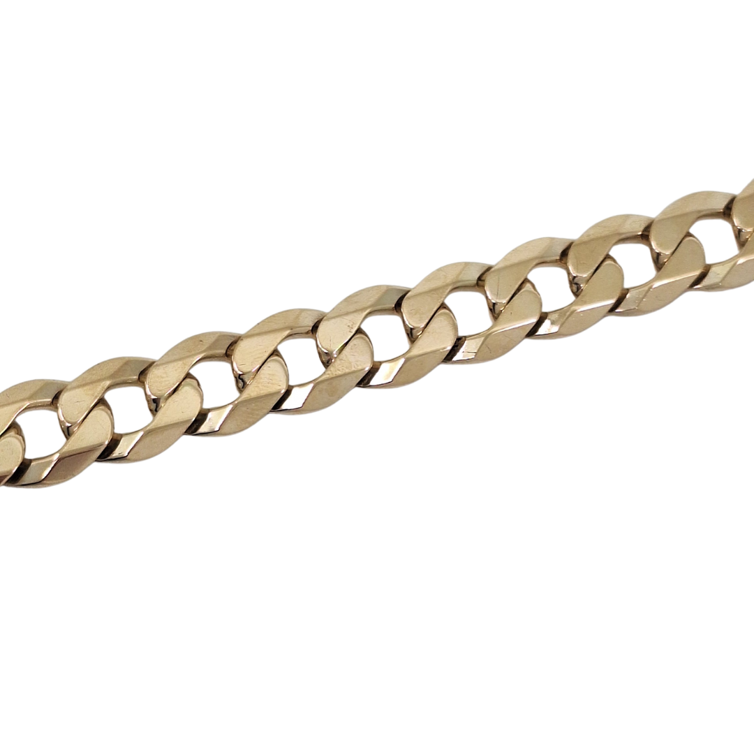 9ct Yellow Gold Curb Bracelet 9.5"