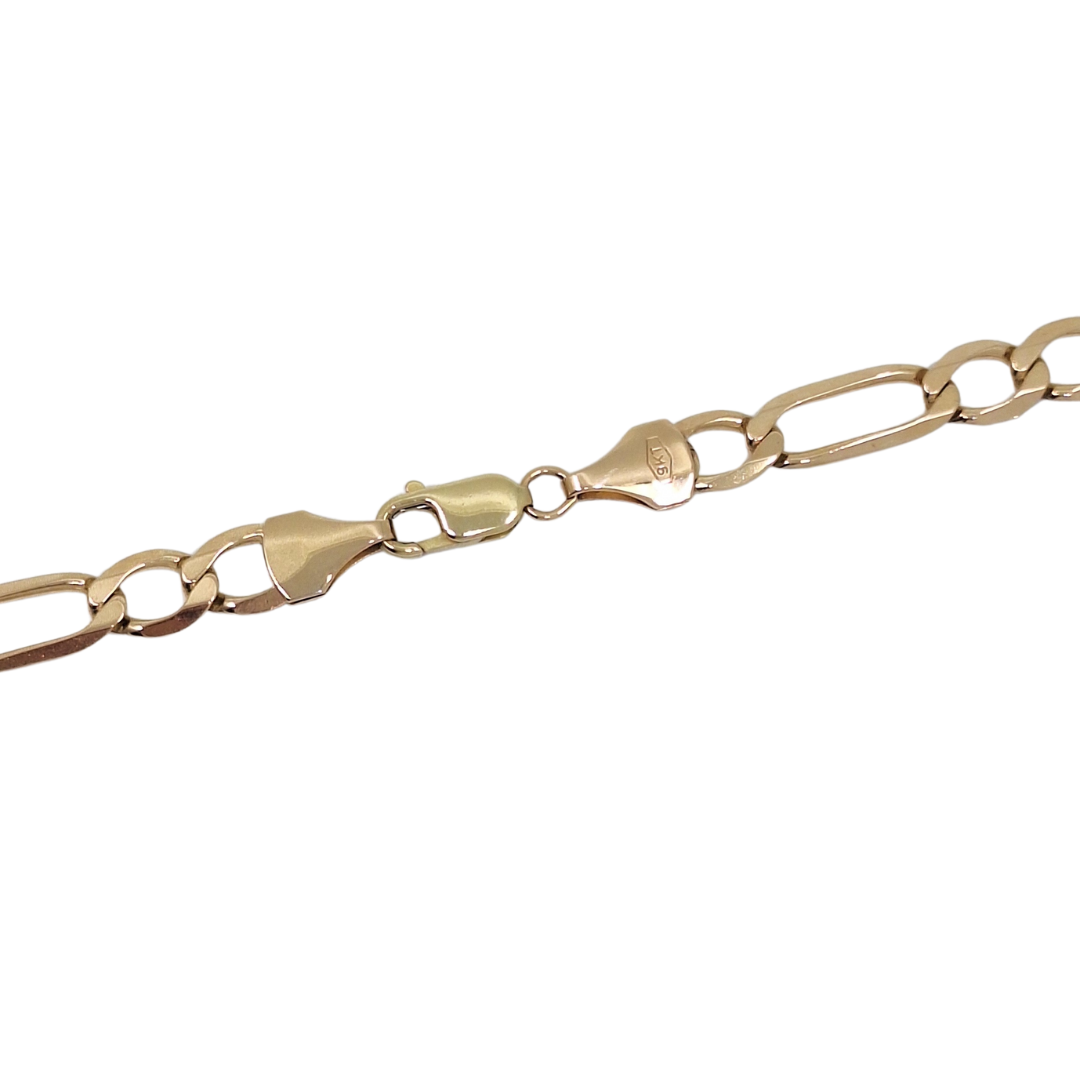 9ct Yellow Gold Figaro Chain 24"