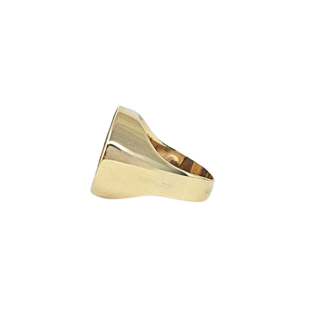 9ct Yellow Gold Half Sovereign Ring 1897