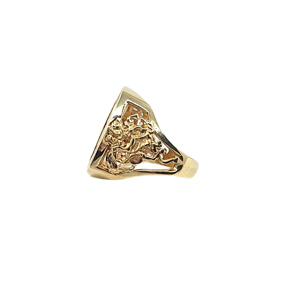9ct Yellow Gold Half Sovereign Ring