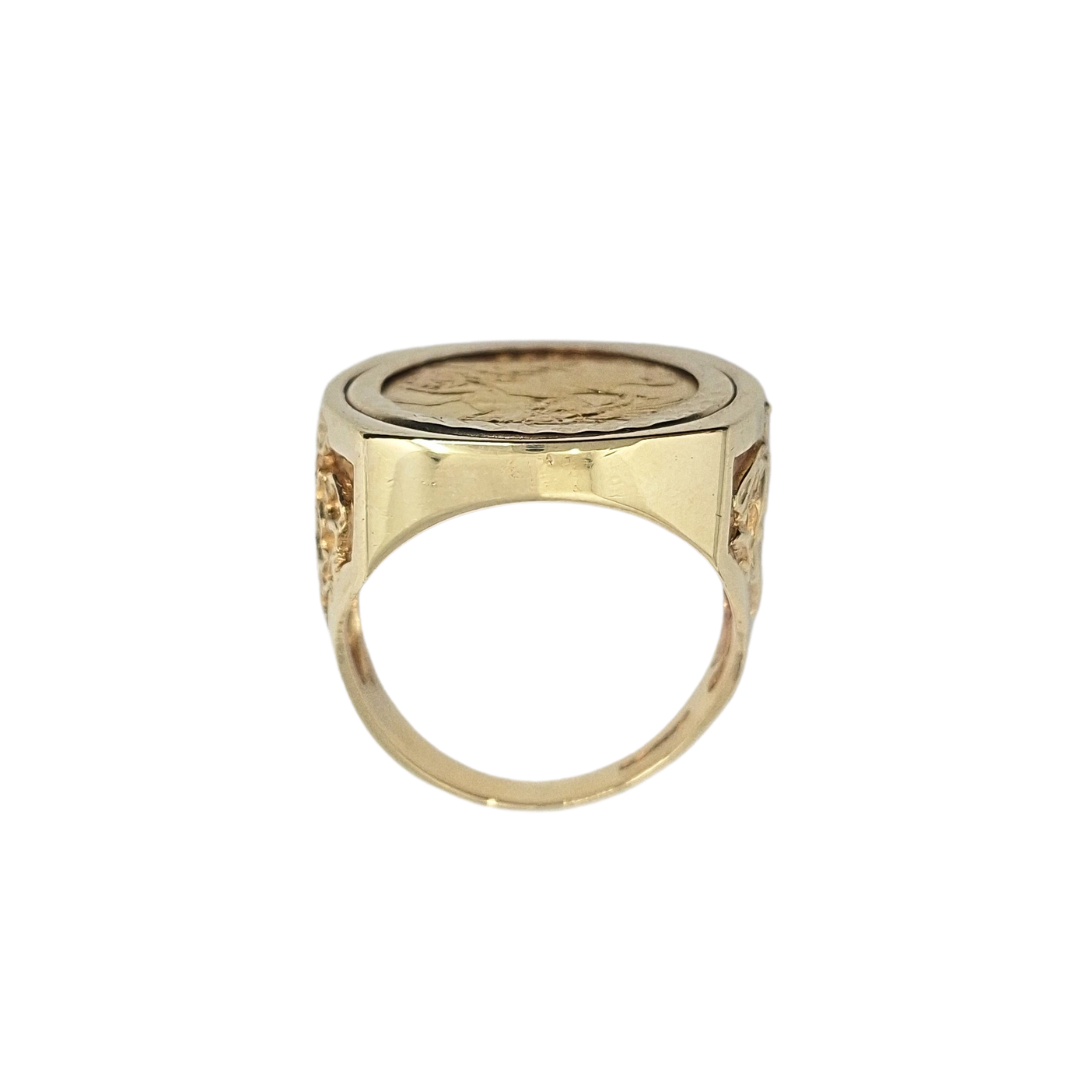 9ct Yellow Gold Half Sovereign Ring