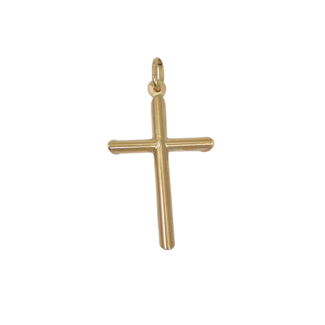 9ct Yellow Gold Plain Cross