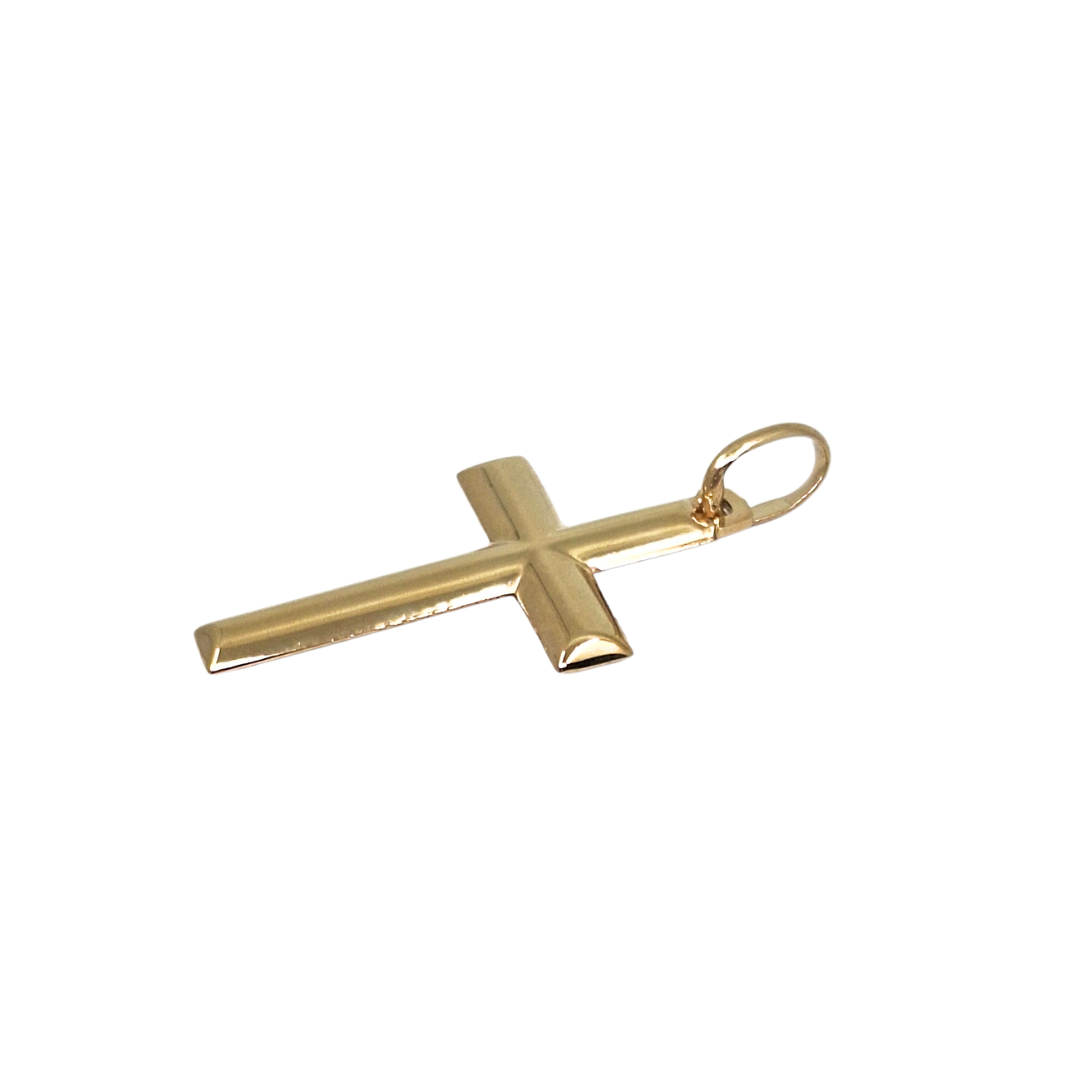 9ct Yellow Gold Plain Cross