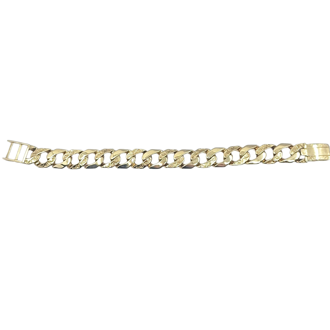 9ct Yellow Gold Chaps Bracelet 8"