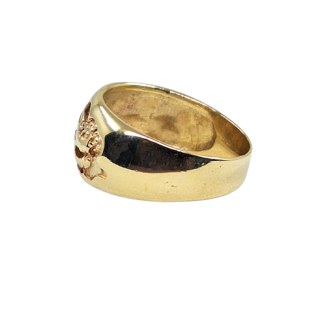 9ct Yellow Gold Dragon Band Ring