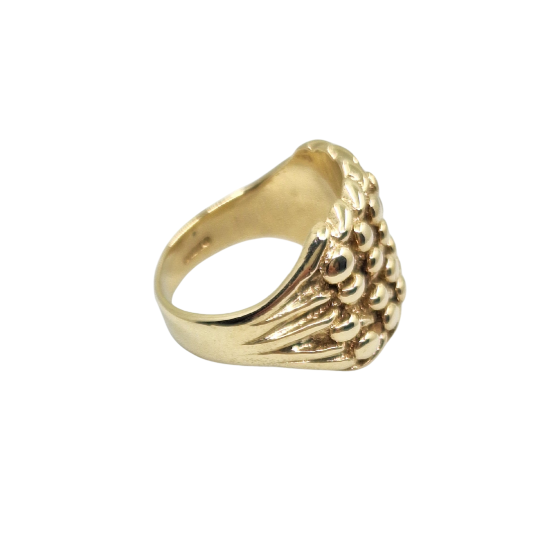 9ct Yellow Gold 4 Row Keeper Ring