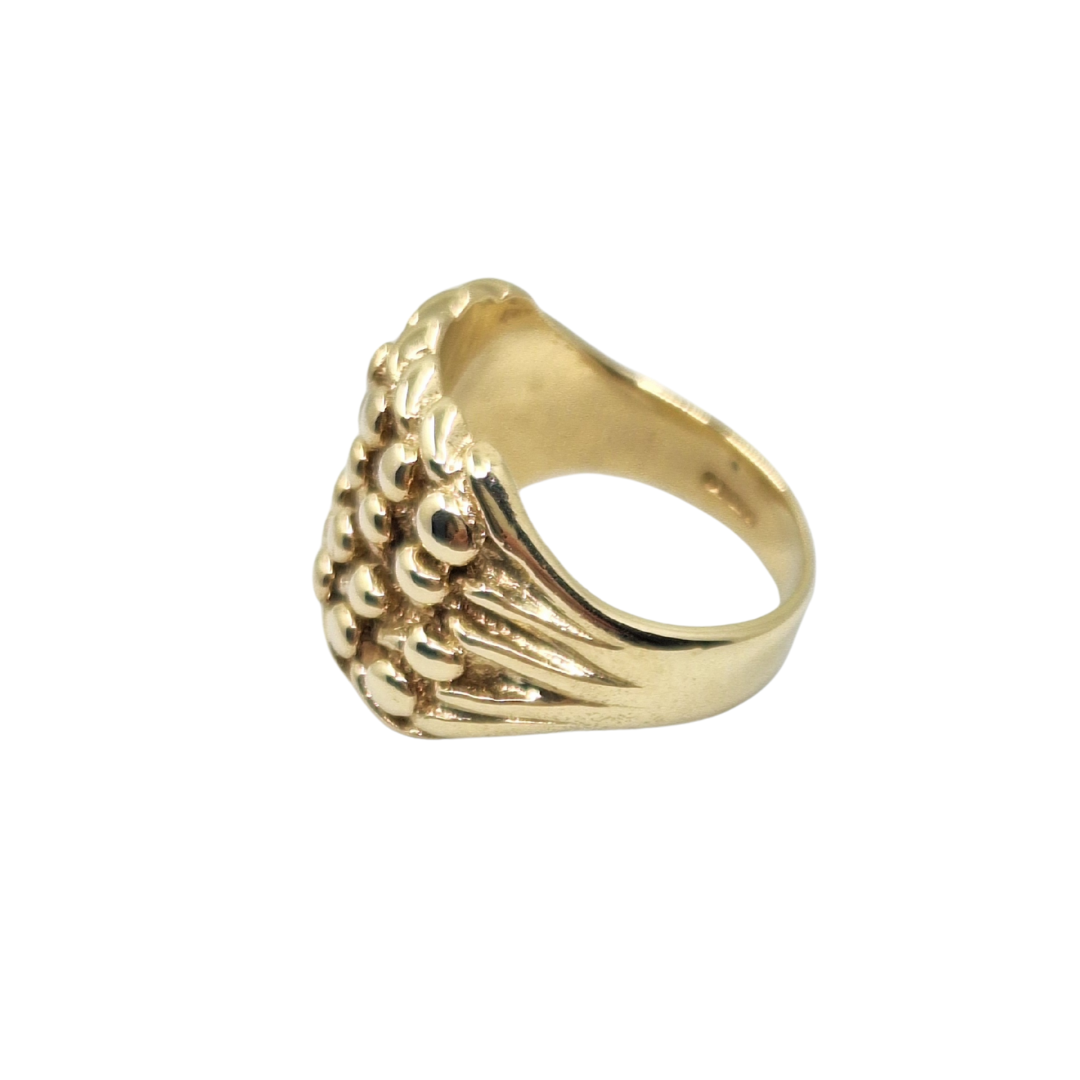 9ct Yellow Gold 4 Row Keeper Ring