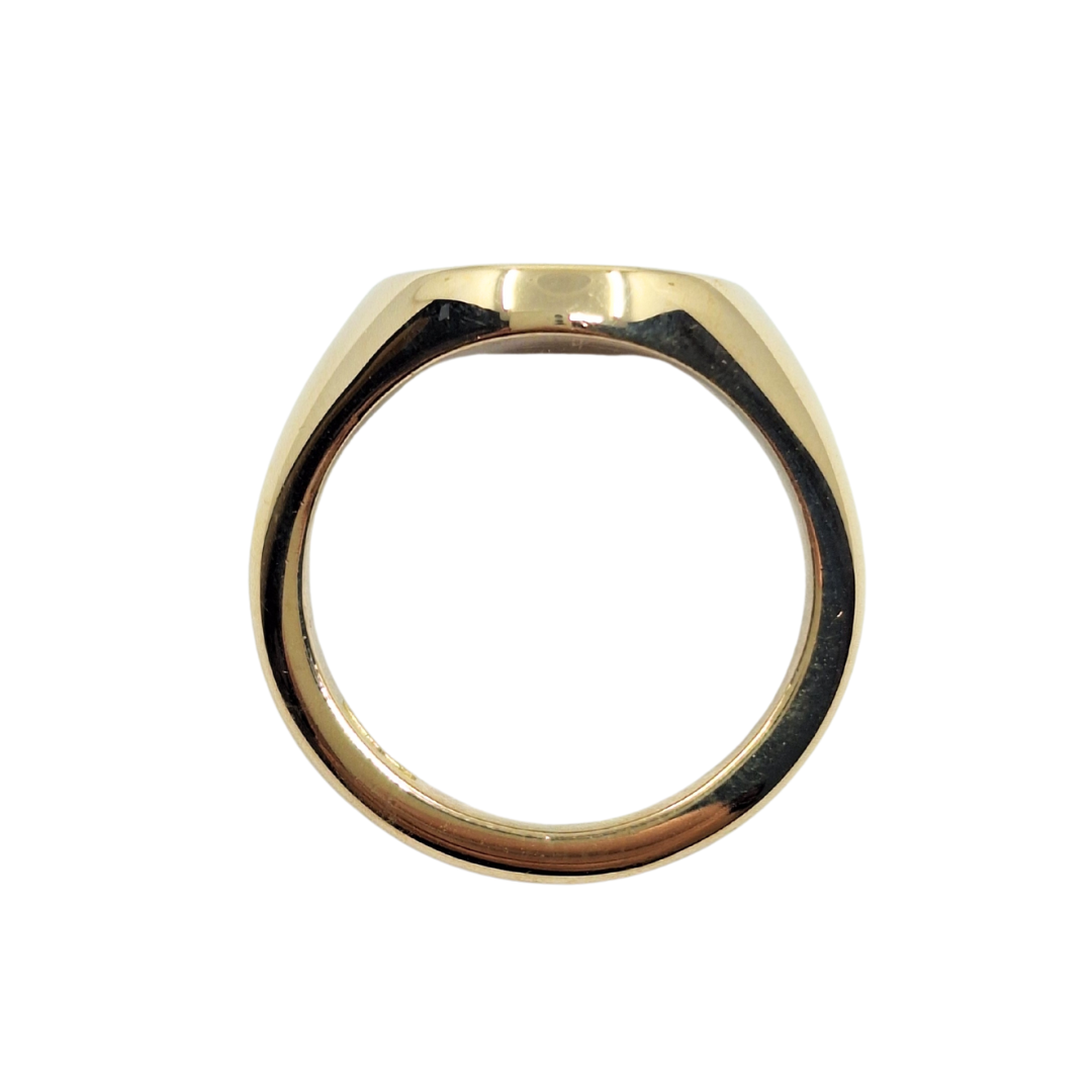 9ct Yellow Gold Engraved Signet Ring