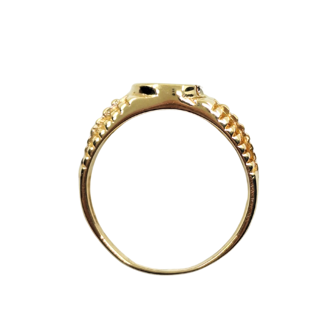 18ct 2 Colour Gold Signet Ring
