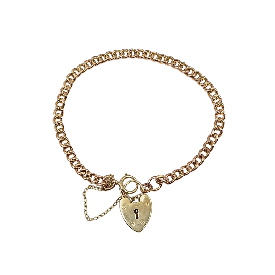 9ct Yellow Gold Charm Bracelet 8"