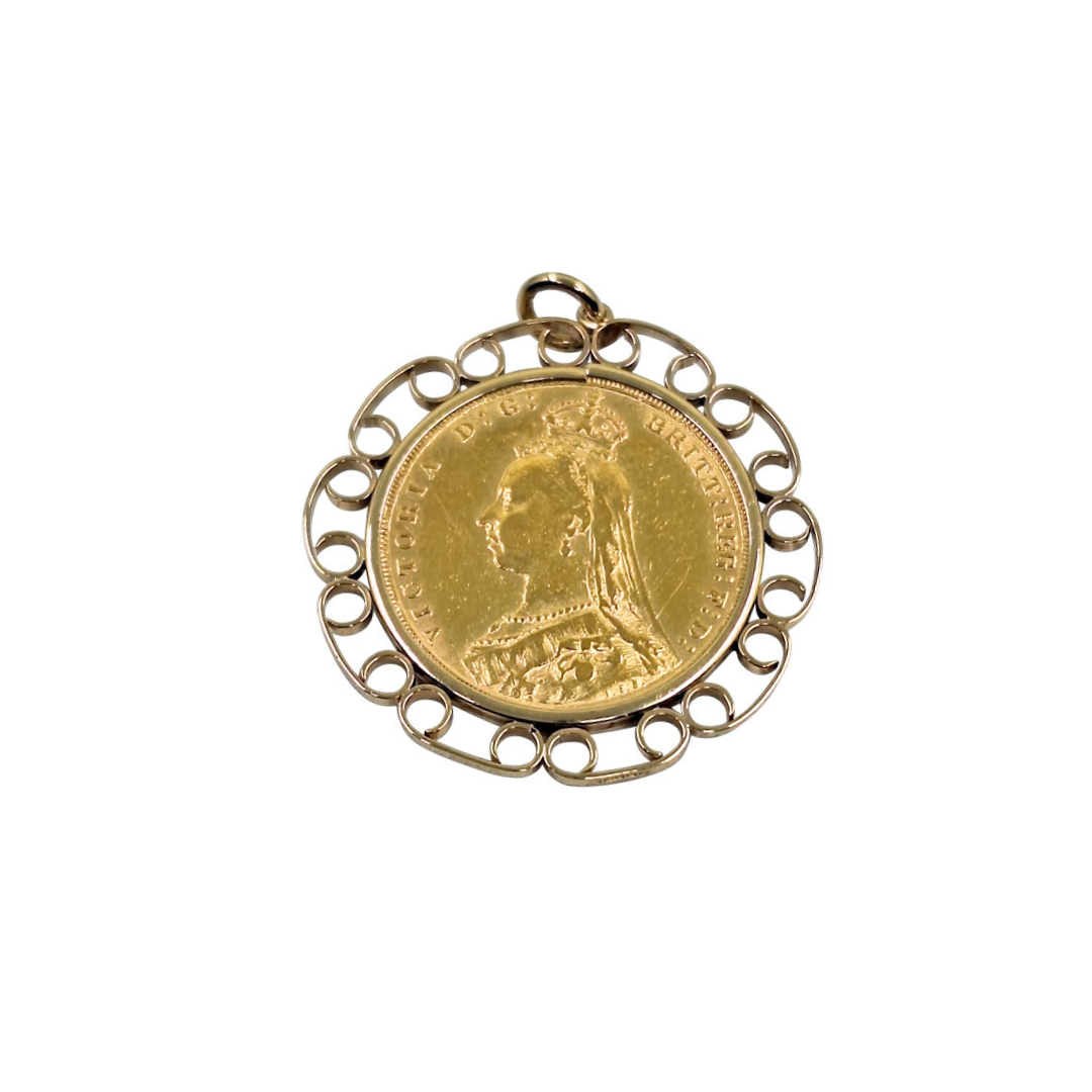 Full Sovereign Pendant 1892