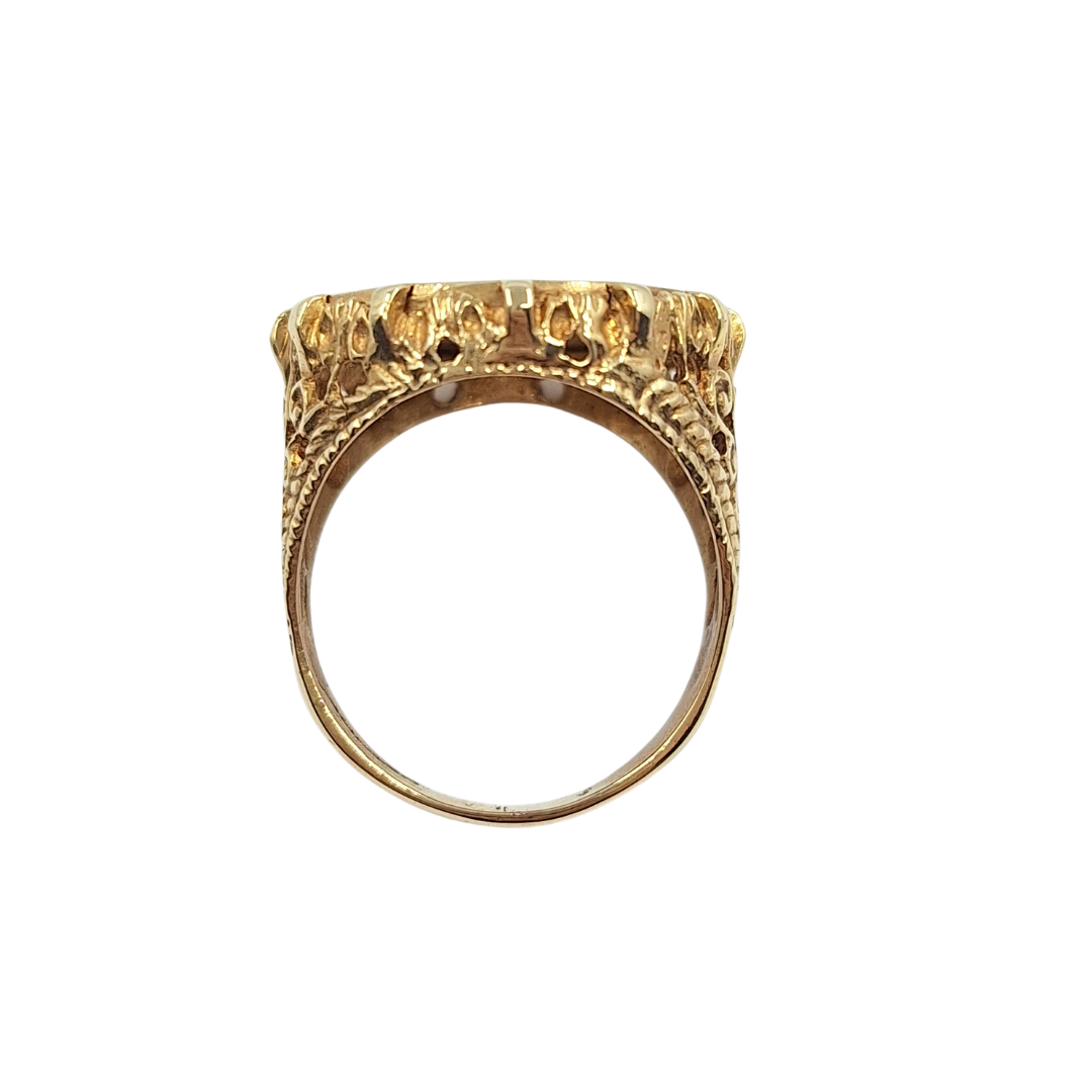 9ct Yellow Gold St Christopher Ring