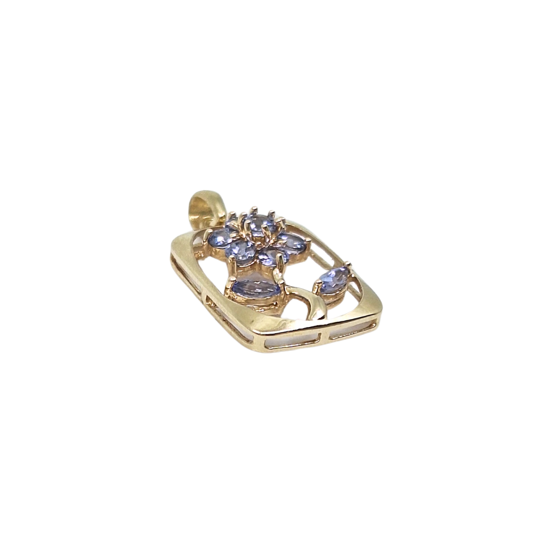 9ct Yellow Gold Tanzanite Pendant