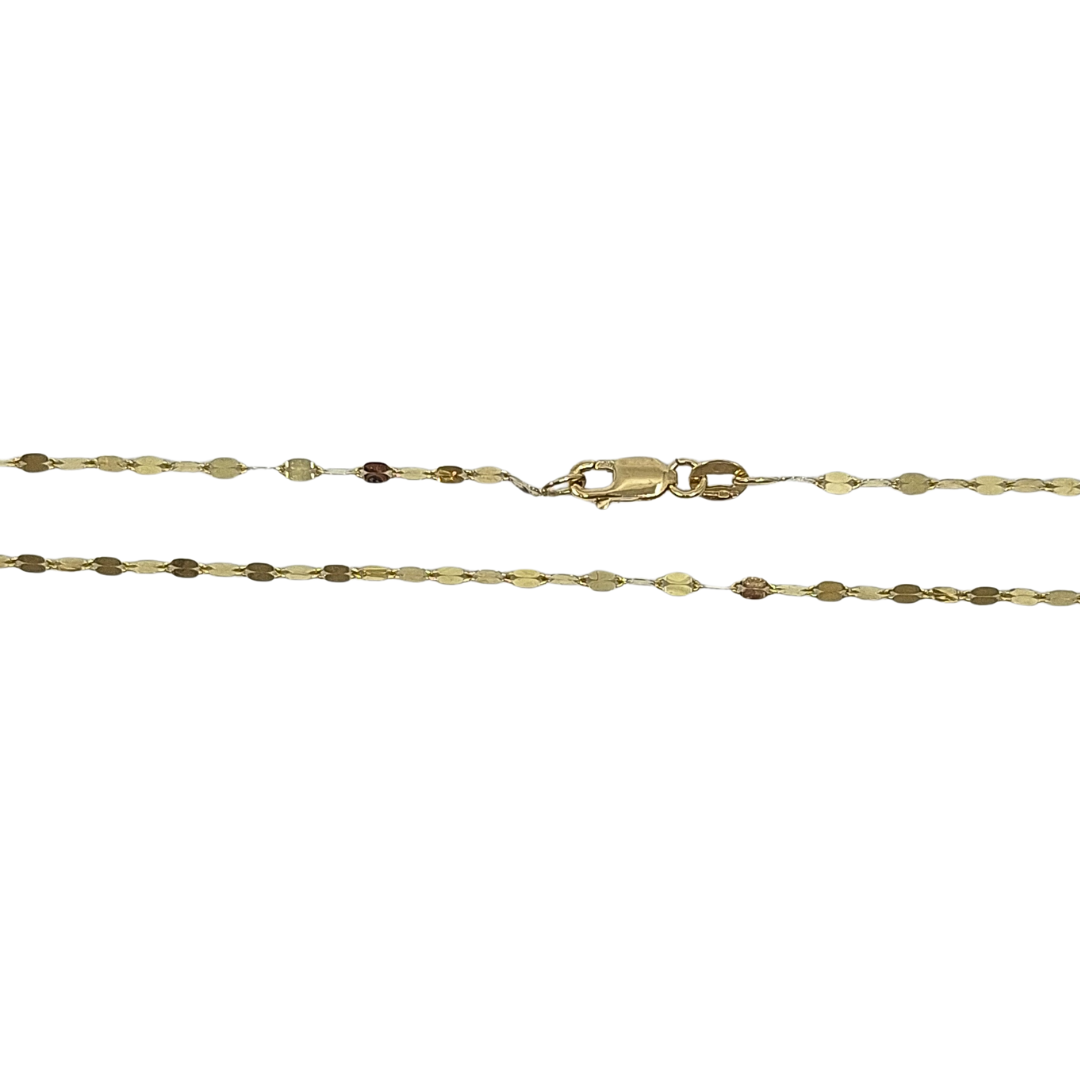 9ct Yellow Gold Delicate Fancy Link Chain 18"