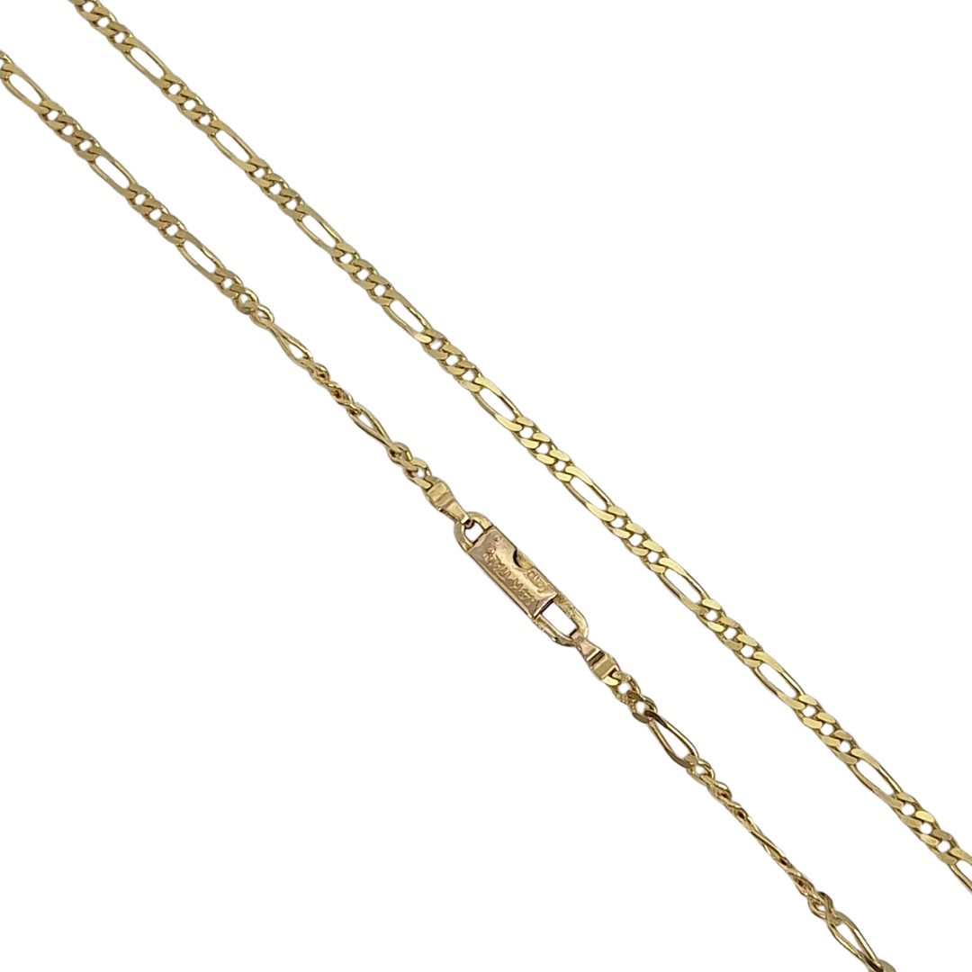 9ct Yellow Gold Figaro Chain 24"