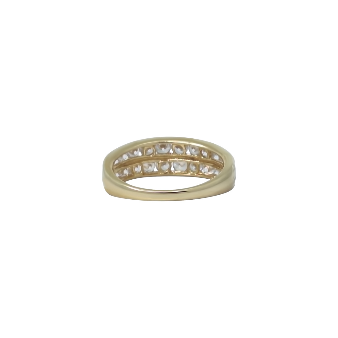 9ct Yellow Gold CZ Band Ring