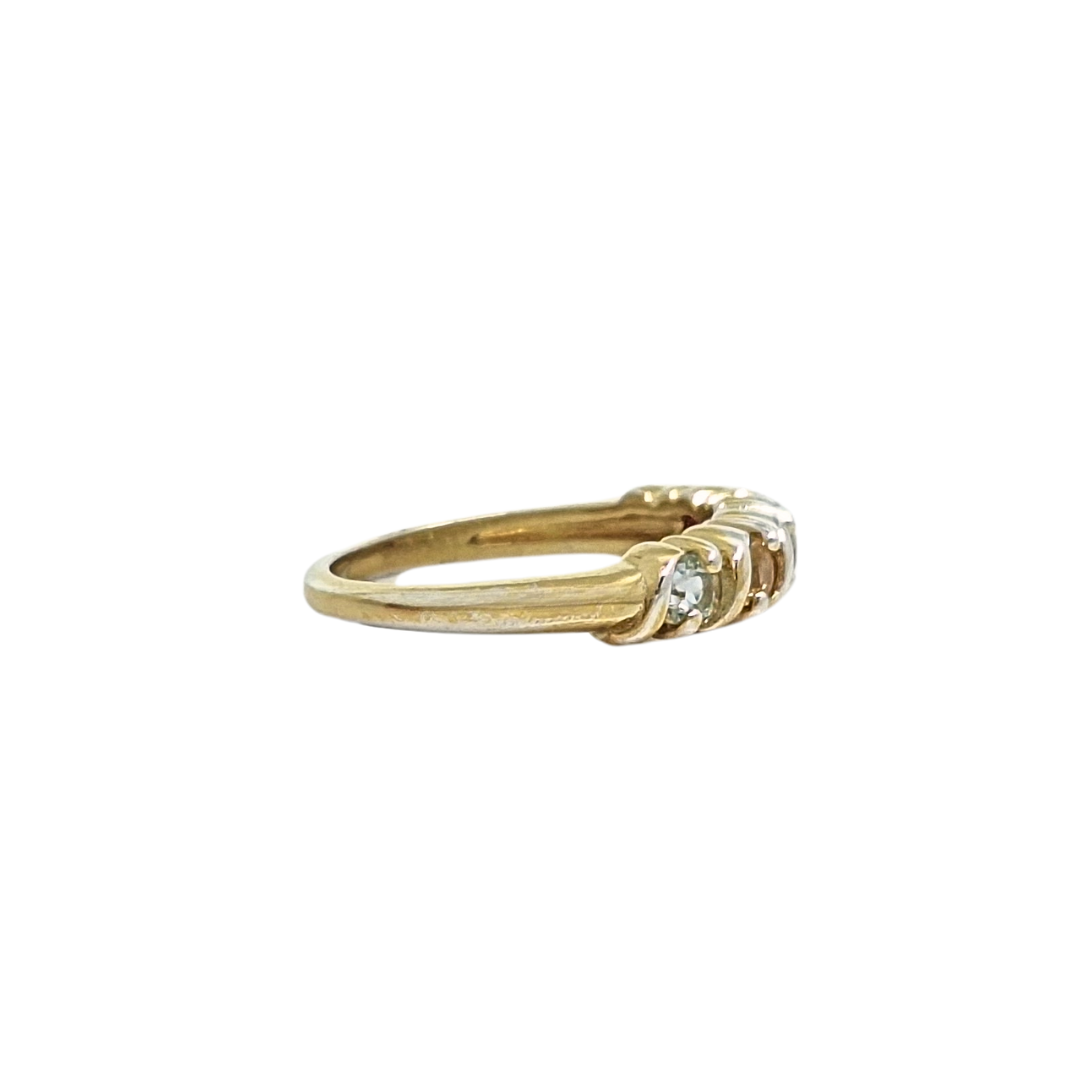 9ct Yellow Gold Multi Gemstone Ring
