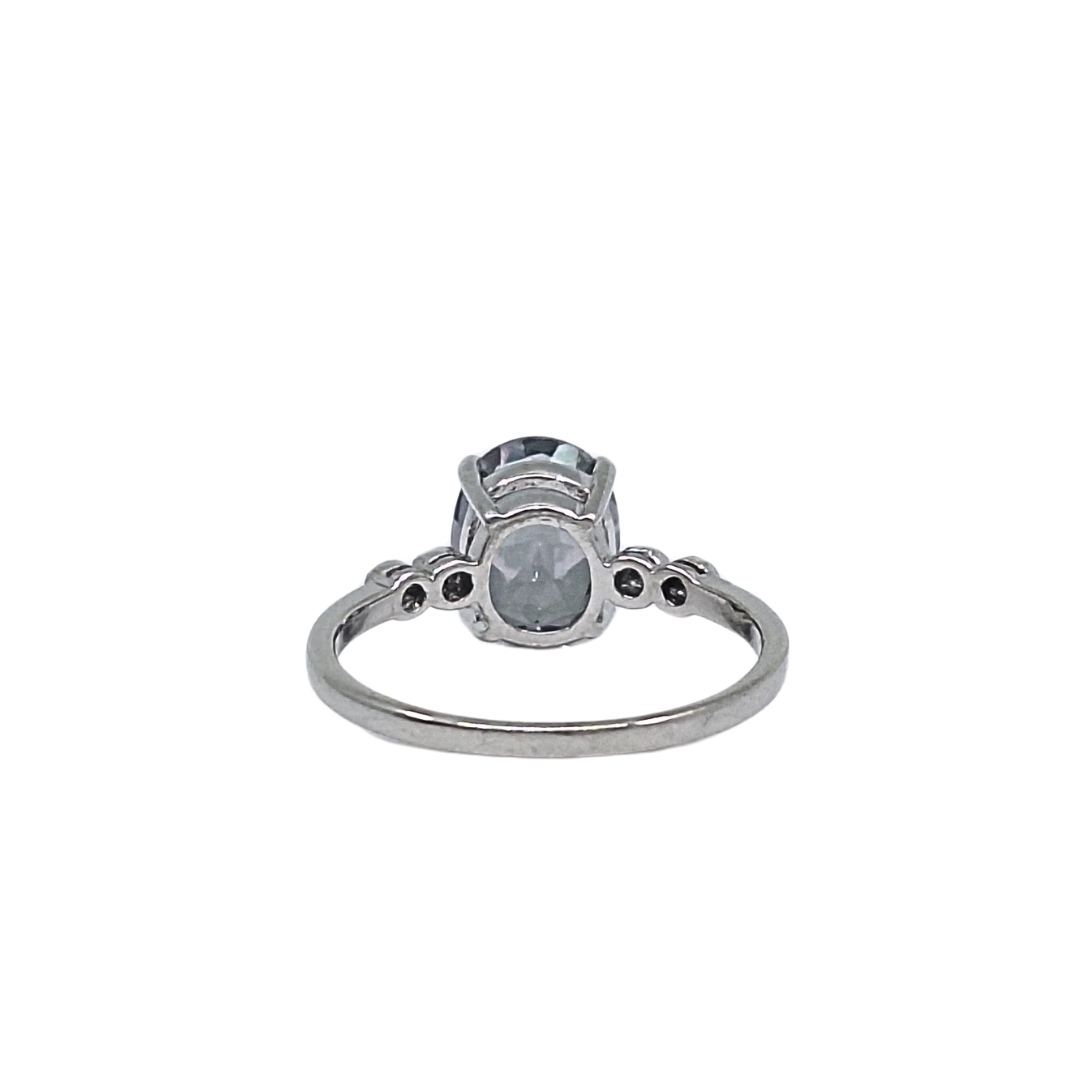 9ct White Gold Mystic Topaz Ring
