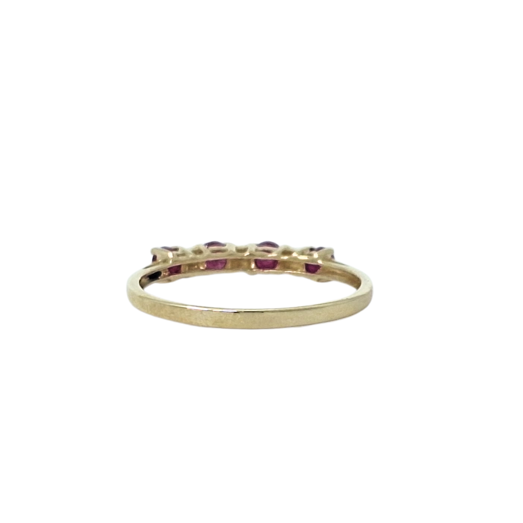 9ct Yellow Gold Ruby & Diamond Eternity Ring