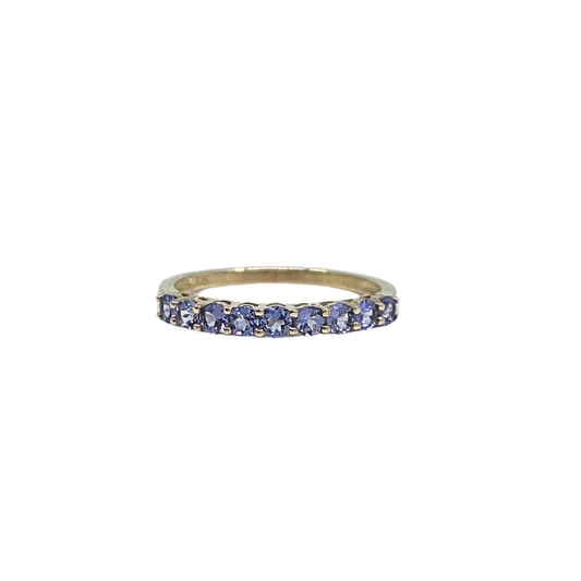 9ct Yellow Gold Tanzanite Eternity Ring