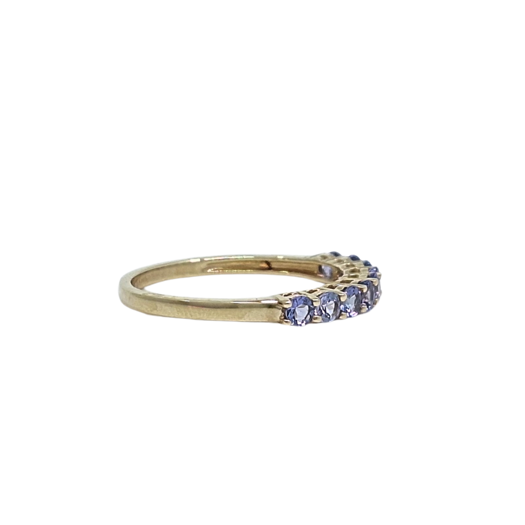 9ct Yellow Gold Tanzanite Eternity Ring