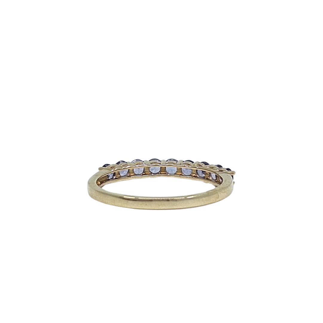 9ct Yellow Gold Tanzanite Eternity Ring