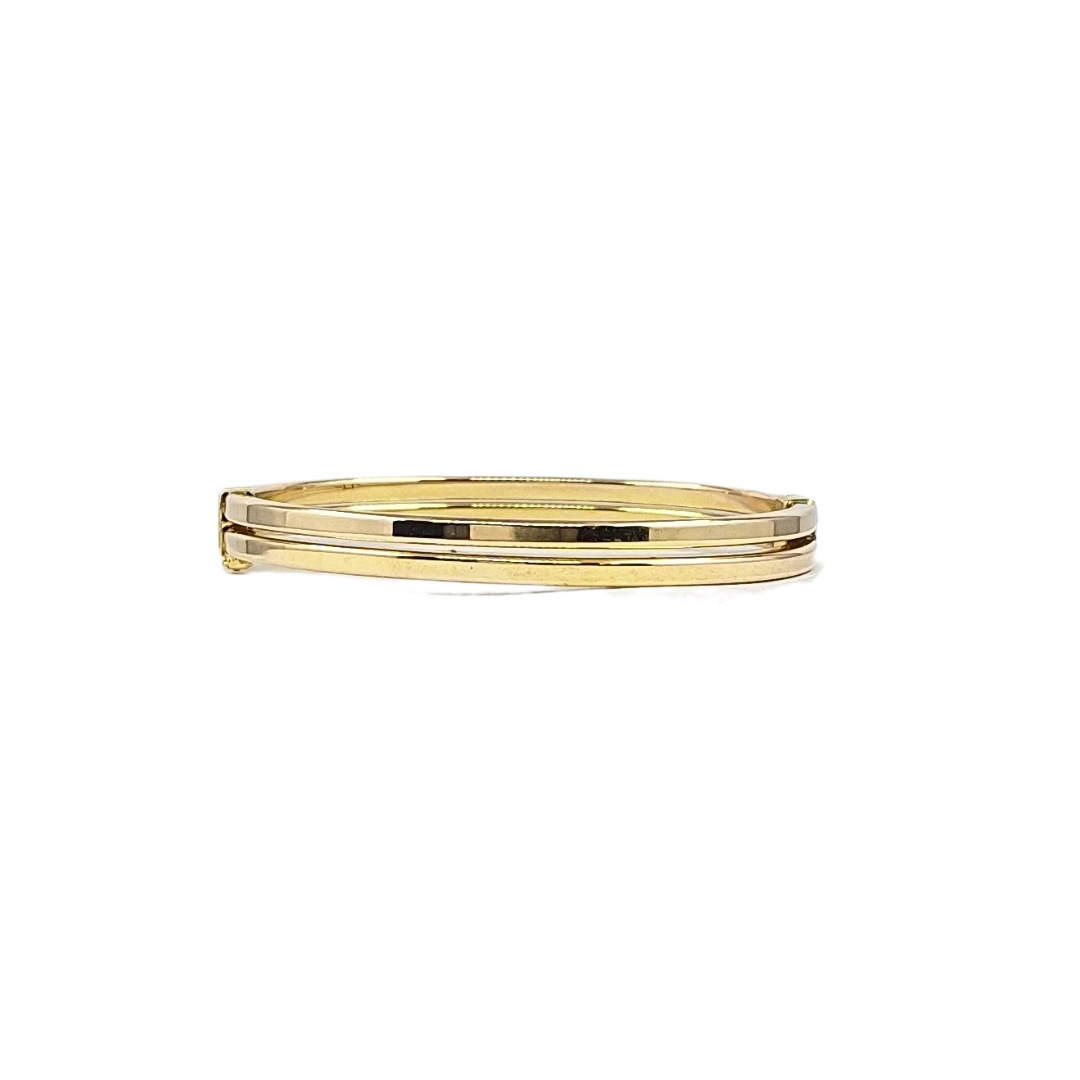 9ct Yellow Gold Double Band Bangle