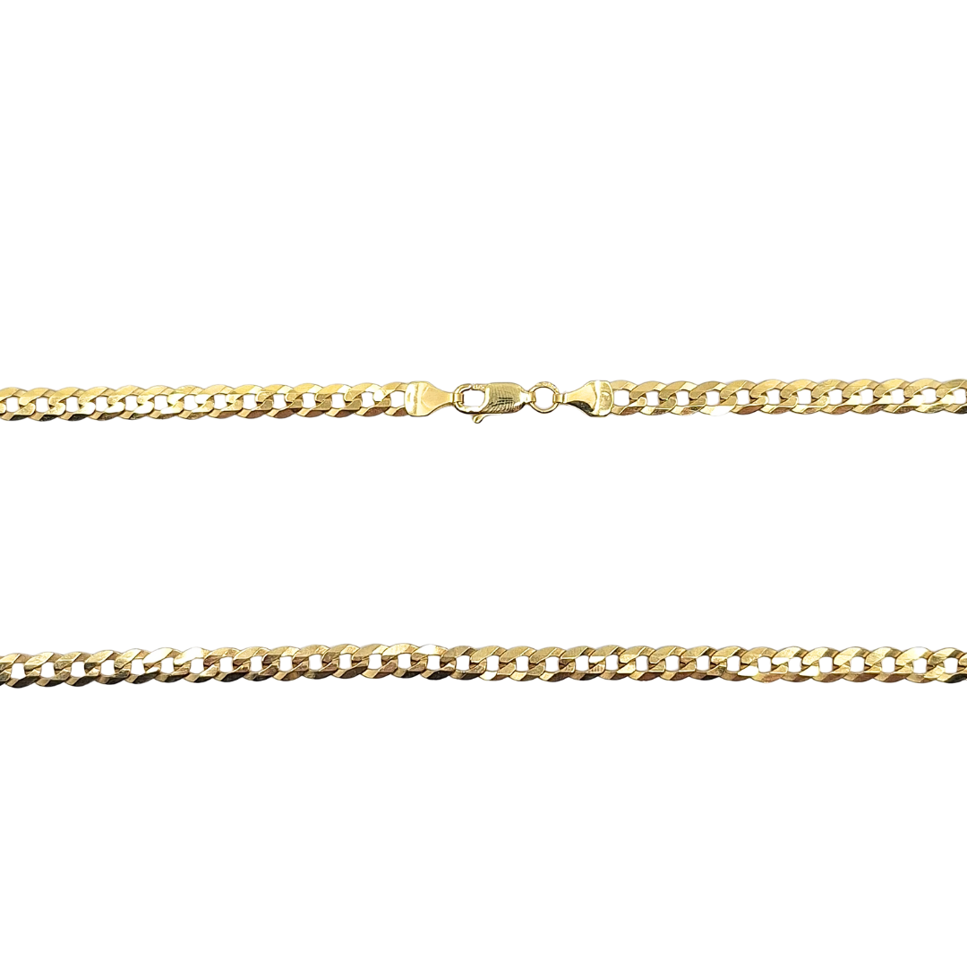 9ct Yellow Gold Curb Chain 22"