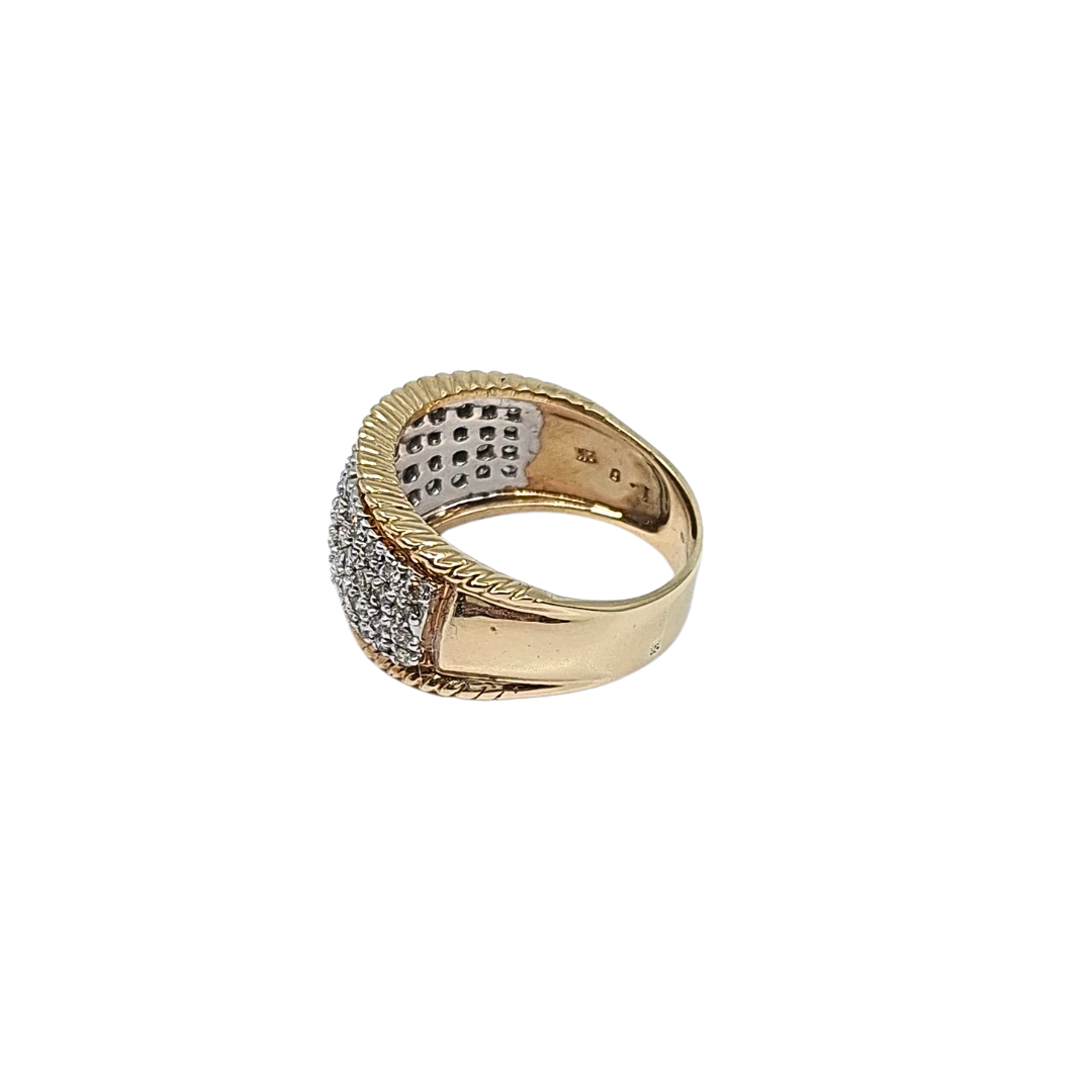 9ct Yellow Gold Diamond Fancy Band Ring
