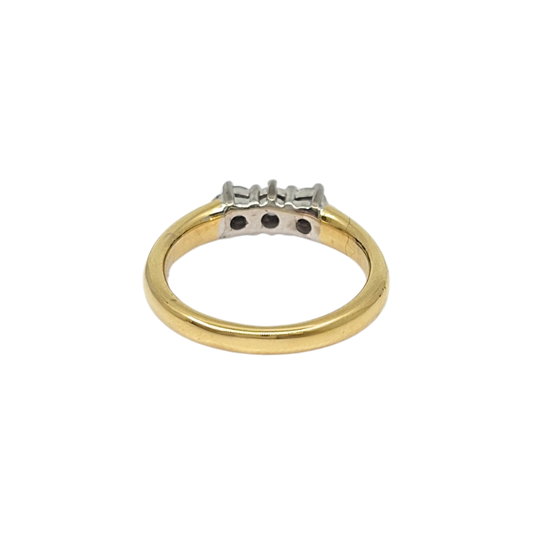 18ct Yellow Gold Diamond Three Stone Ring