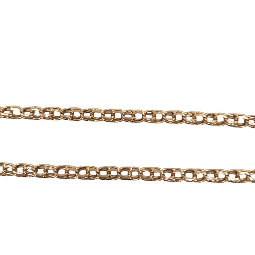 14ct Rose Gold Fancy Link Chain 23"