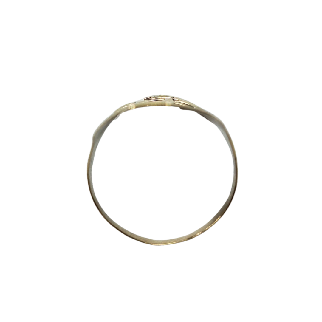 14ct Yellow & White Gold Greek Key Ring