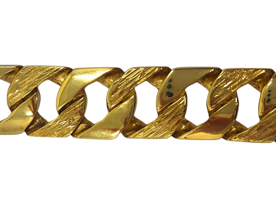 9ct Gold Square Curb Bracelet
